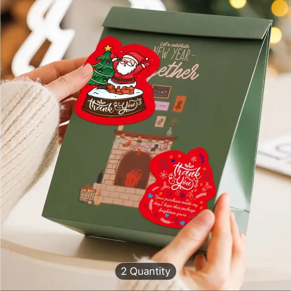 Red Santa Thank You Cards 25ct- NIP